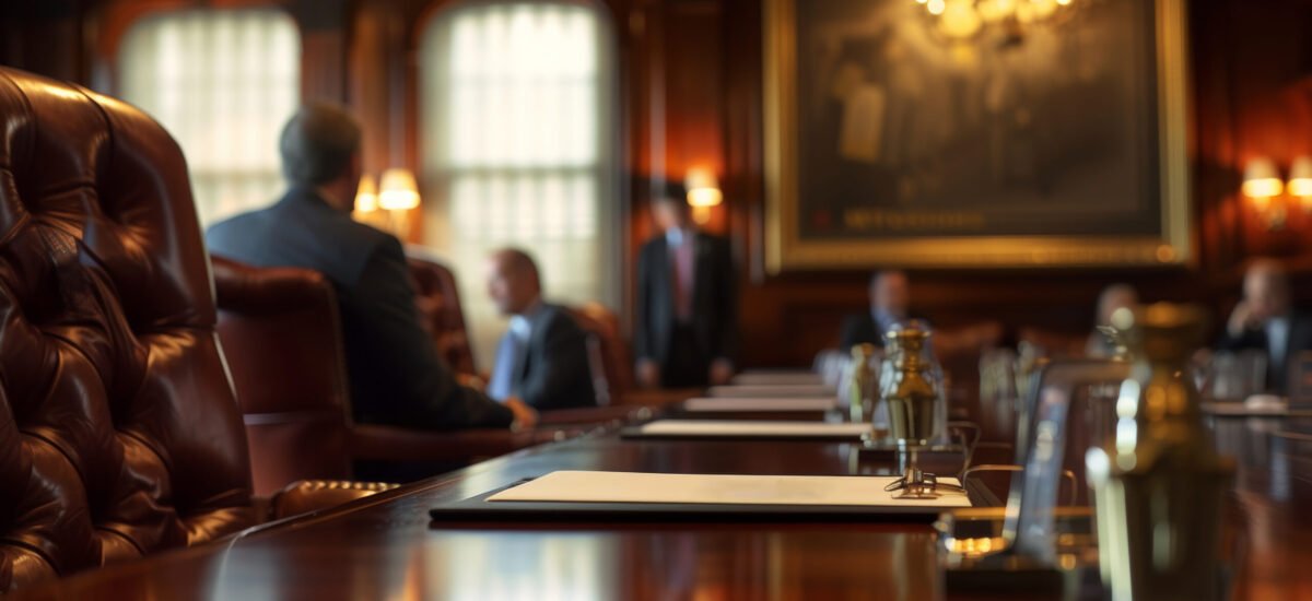 Corporate Executives in a Boardroom Meeting Discussing Market Trends and Strategies AI generated